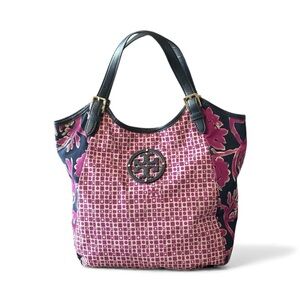 Tory Burch Pink and NavyTote Bag